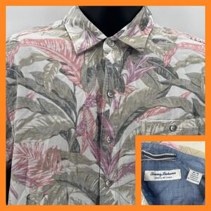 Tommy Bahama Coastline Corduroy Shirt Men's Medium‎ Tropical Floral Button Up